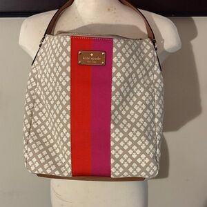 Kate Spade Beige and Pink Shoulder Bag